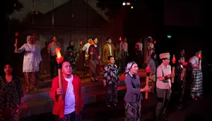 15 Jurnalis Menjadi Pemain Teater Fragmen Musikal Payung Fantasi