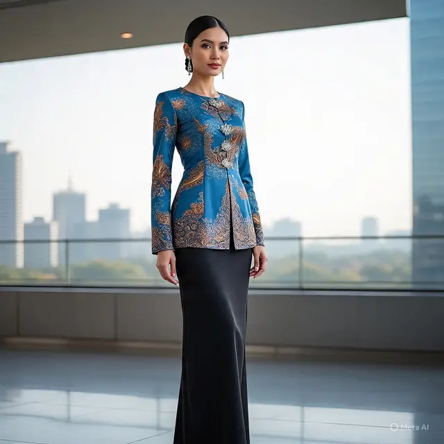 Model Baju Pesta Rok Batik