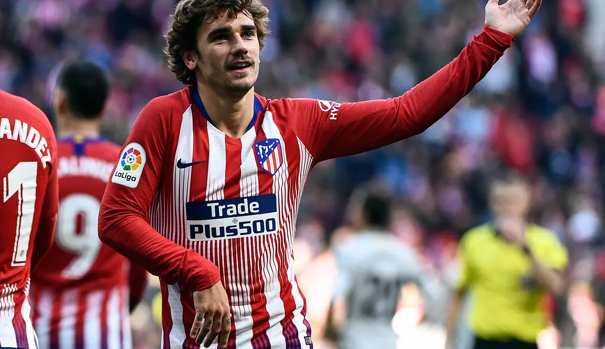 4. Antoine Griezmann (Atletico Madrid) – 10 gol dan 7 assist (AFP/Oscar del Pozo)