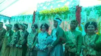 Viral pernikahan kembar empat di Bone (Fauzan/Liputan6.com)