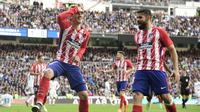 Antoine Griezmann selebrasi gol ke gawang Real Madrid (JAVIER SORIANO / AFP)
