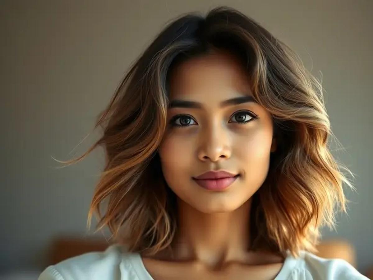 Textured Waves Stylish/Model Rambut Wanita 2025 (Sumber: qwen.ai)