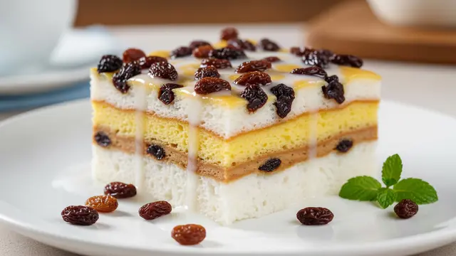 Resep Puding Santan Roti Tawar Kukus Kismis