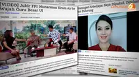 Penamparan Pramugari - Jubir FPI Siram Air ke Muka Dosen UI