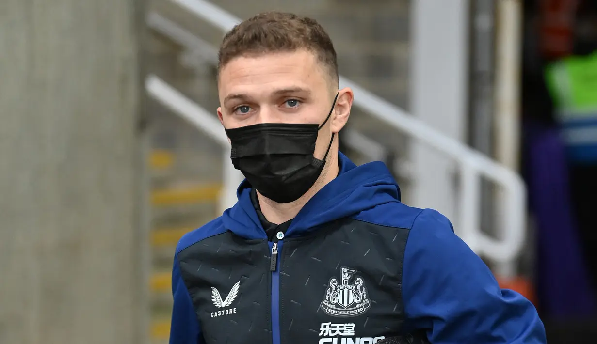 Kieran Trippier resmi menjadi pemain Newcastle United pada Jumat (7/1/2022) usai didatangkan dari Atletico Madrid dengan nilai transfer sebesar 12 juta pound. (AFP/Paul Ellis)
