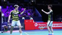 Ganda putra Indonesia Kevin Sanjaya Sukamuljo / Marcus Fernaldi Gideon. (Humas PB PBSI)
