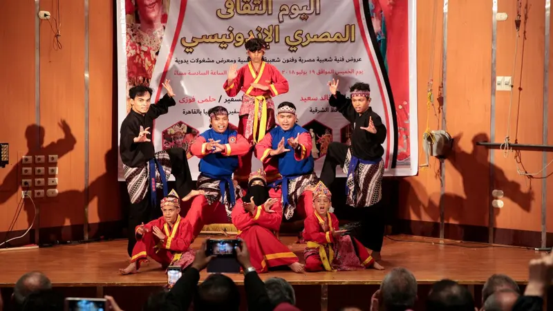 Pencak silat di perayaan hari Indonesia-Mesir. (Dokumentasi KBRI Kairo)