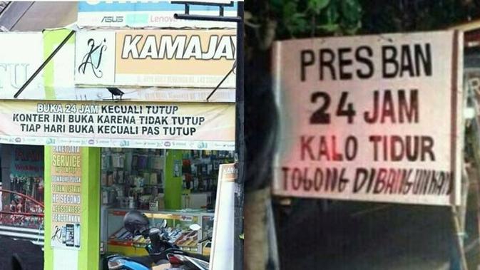6 Tulisan Toko Buka 24 Jam Ini Bikin Tepuk Jidat - Hot ...