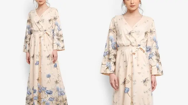 Wrap dress yang cantik dan menawan/copyright Zalora.co.id