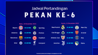 Jadwal Live Streaming Liga Champions 2025/26 Pekan ke-6 Tayang di Vidio