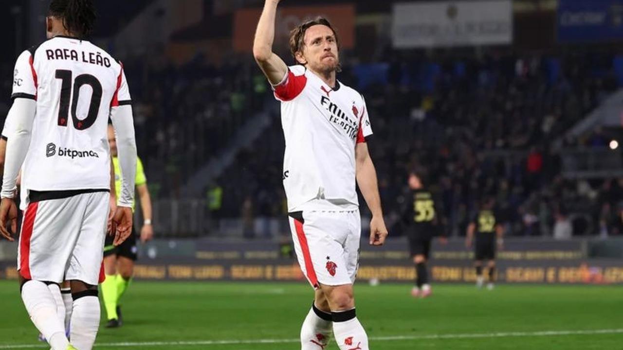 Luka Modric Antarkan AC Milan Taklukkan Pisa 2-1 di Liga Italia