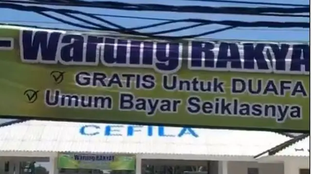 Viral Warung Makan Bayar Seikhlasnya dan Gratis untuk Kaum Duafa