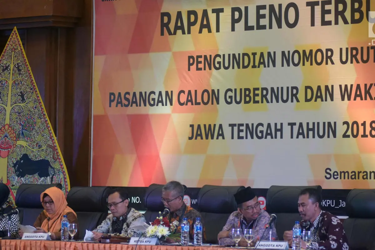 Suasana Pengundian Nomor Urut Pasangan Calon Gubernur Jawa Tengah