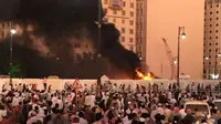 Situasi usai ledakan bom bunuh diri di dekat Masjid Nabawi, Madinah, Arab Saudi. (BBC)