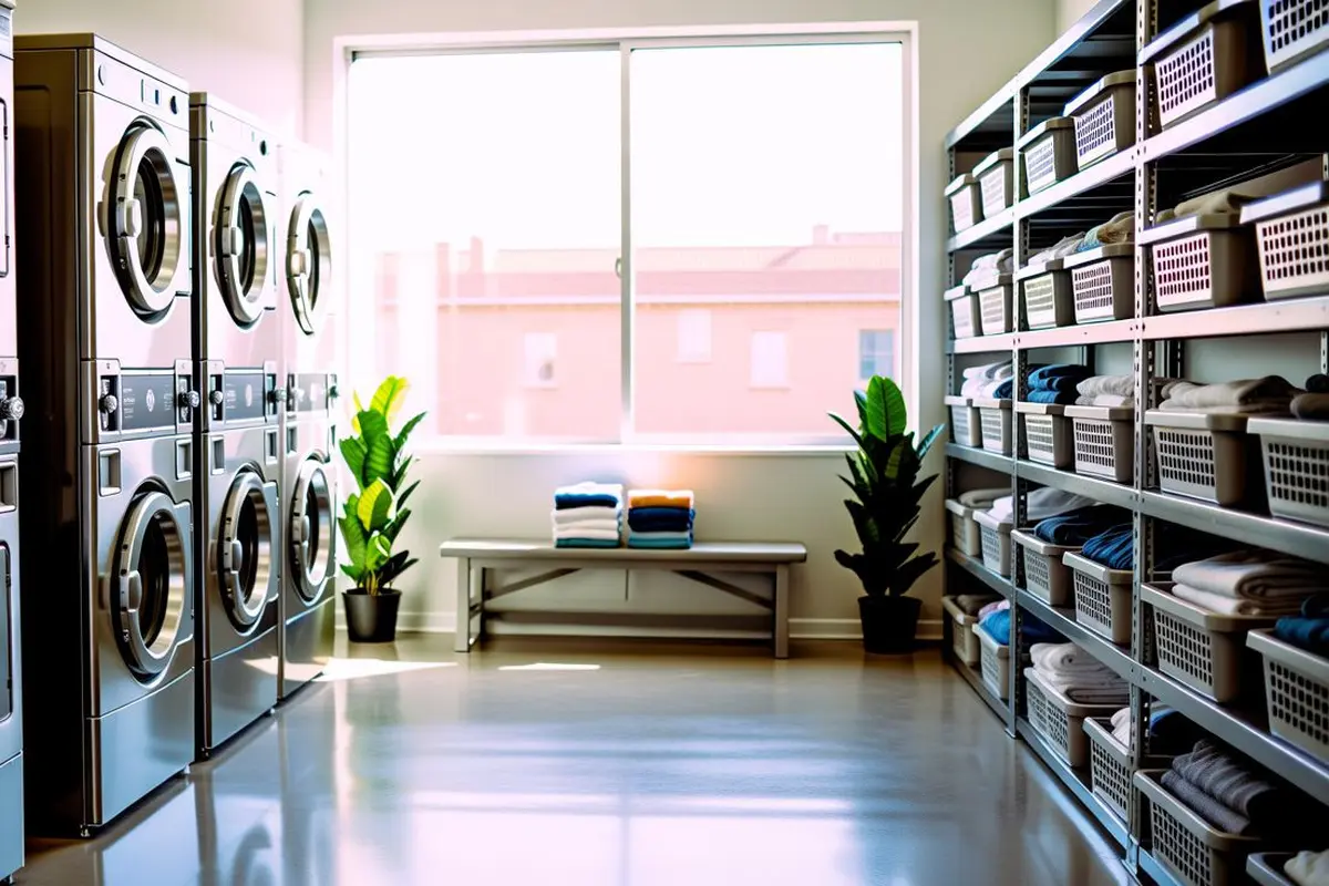 desain ruangan laundry kiloan