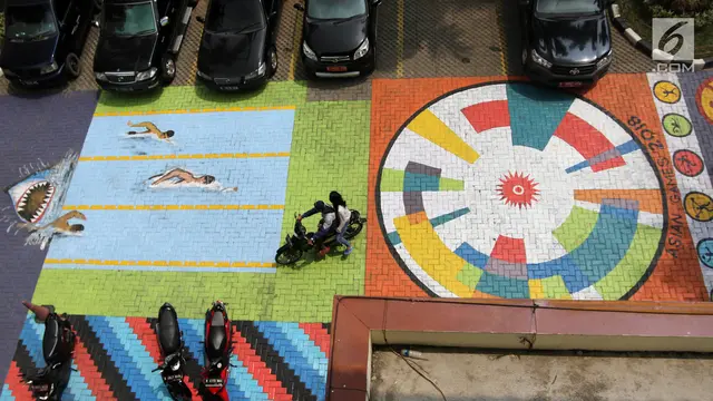 Sambut Asian Games, Aneka Mural Hiasi Kantor Kelurahan Tegal Alur