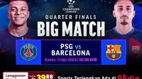 Link Siaran Langsung PSG Vs Barcelona di Vidio, 11 April 2024