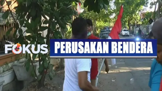 Polisi periksa 43 mahasiswa asal Papua terkait isu perusakan bendera merah putih di depan asrama di Surabaya, Jawa Timur.