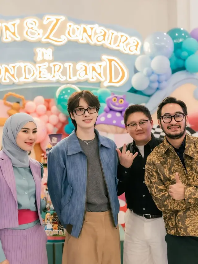 6 Potret Model Busana Syahnaz Sadiqah di Ultah Anak, Tampil Chic Pakai Outer Vest