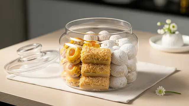 Toples Kaca Kue Kering