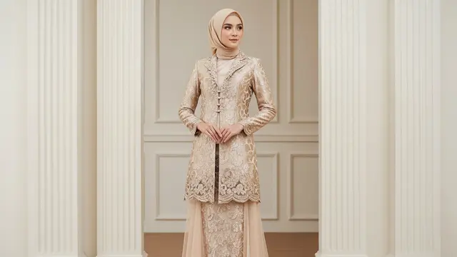 Warna Gamis Blazer Brokat yang Cocok untuk Tema Acara 2025 (Image by Gemini AI)