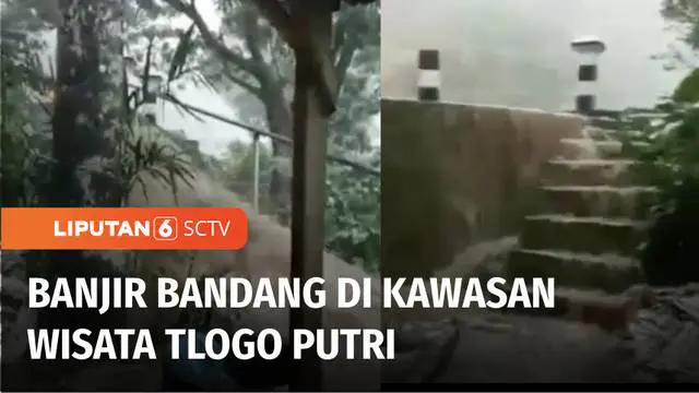 Banjir bandang di kawasan wisata Tlogo Putri, Sleman, Kamis (31/12) sore menyebabkan jaringan pipa air bersih di lereng merapi putus. Akibatnya, warga di dua desa tak dapat menikmati air bersih, setelah diterjang banjir bandang dan longsor.