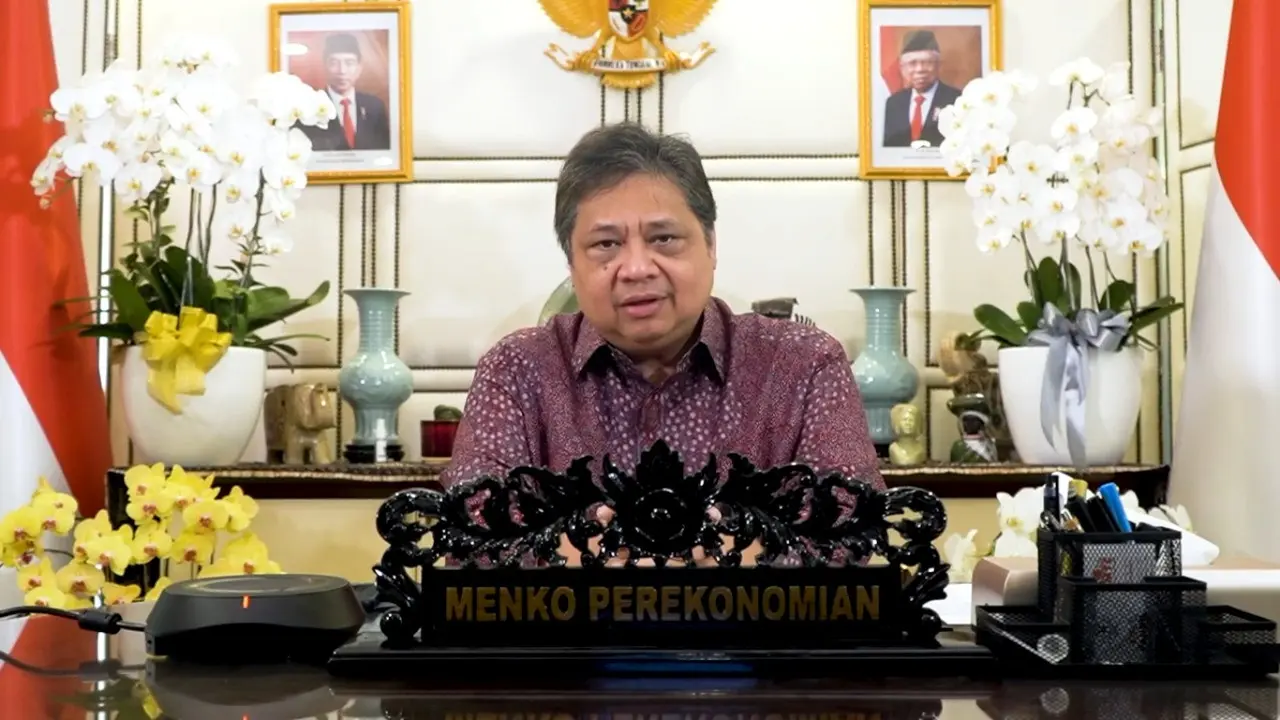 Menteri Koordinator Bidang Perekonomian Airlangga Hartarto dalam Special Event Road to G20 by HIMPUNI.