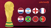 Banner Infografis Jadwal 8 Besar Piala Dunia 2022 Qatar, Babak Perempat Final (Liputan6.com/Abdillah)