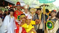 'Kera Sakti' meriahkan perayaan Imlek di Taman Safari Cisarua Bogor. (Liputan6.com/Bima Firmansyah)