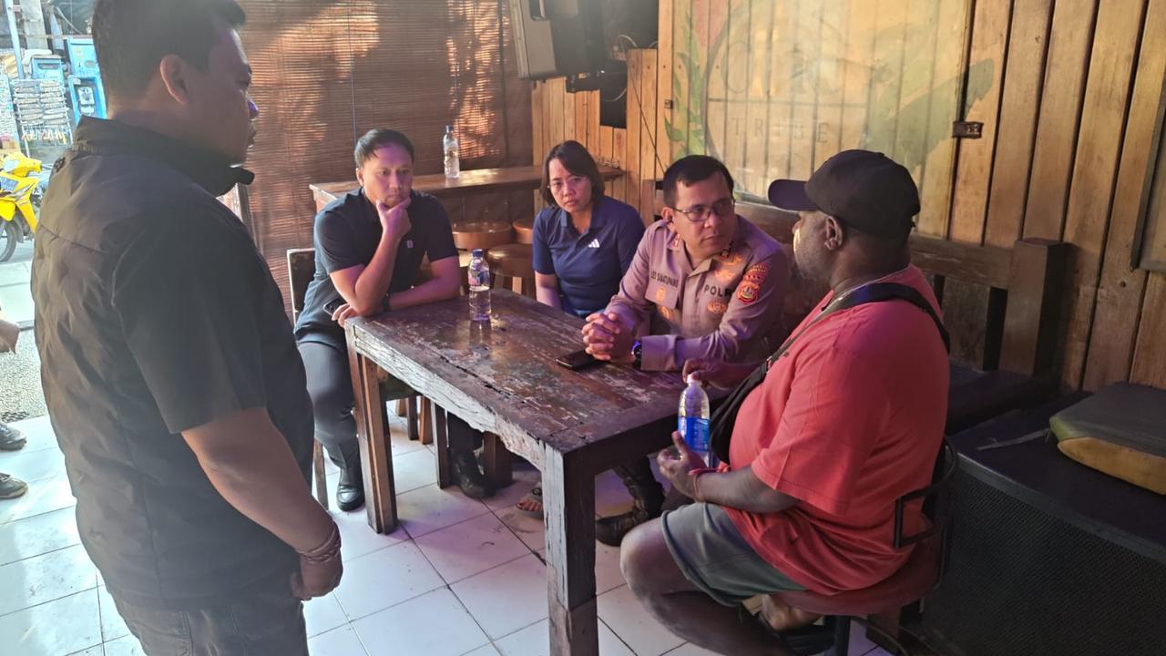 TKP pengeroyokan turis Inggris di Kuta. (Istimewa).