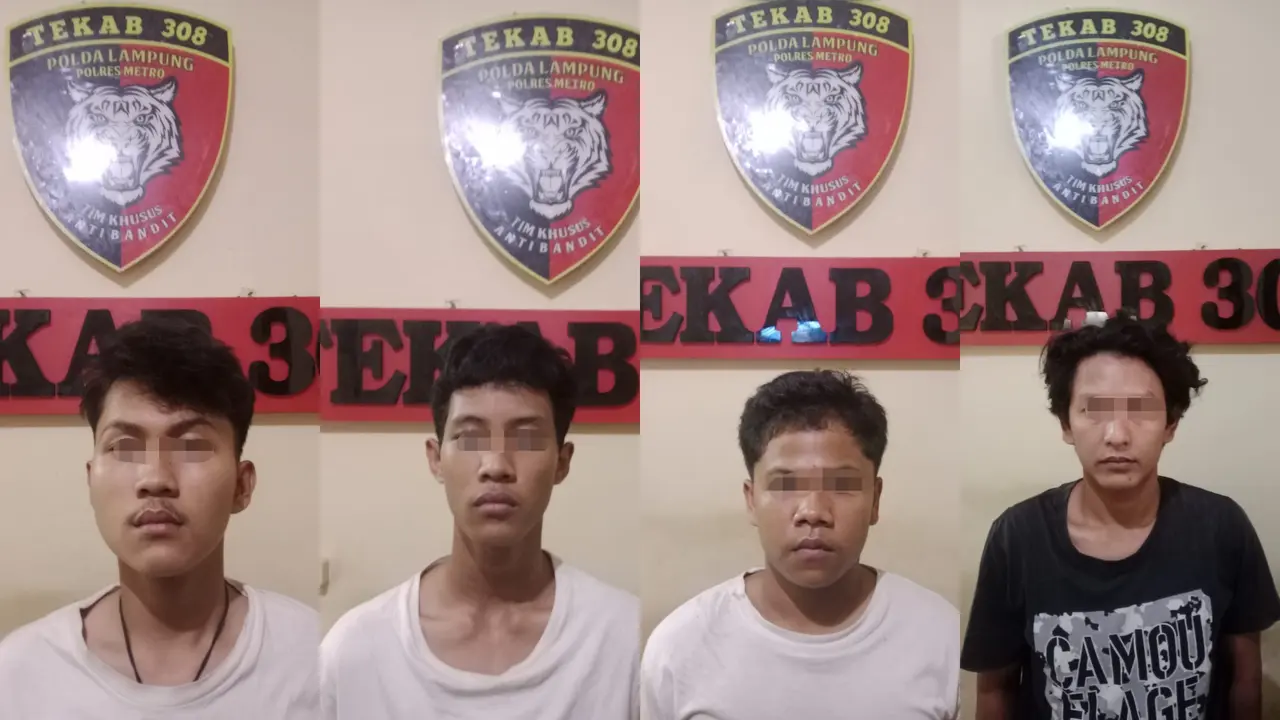 Komplotan Begal di Metro Lampung Ditangkap, 3 Pelaku Ternyata Masih Pelajar