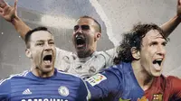John Terry, Fabio Cannavaro dan Carles Puyol. (Bola.com/Dody Iryawan)