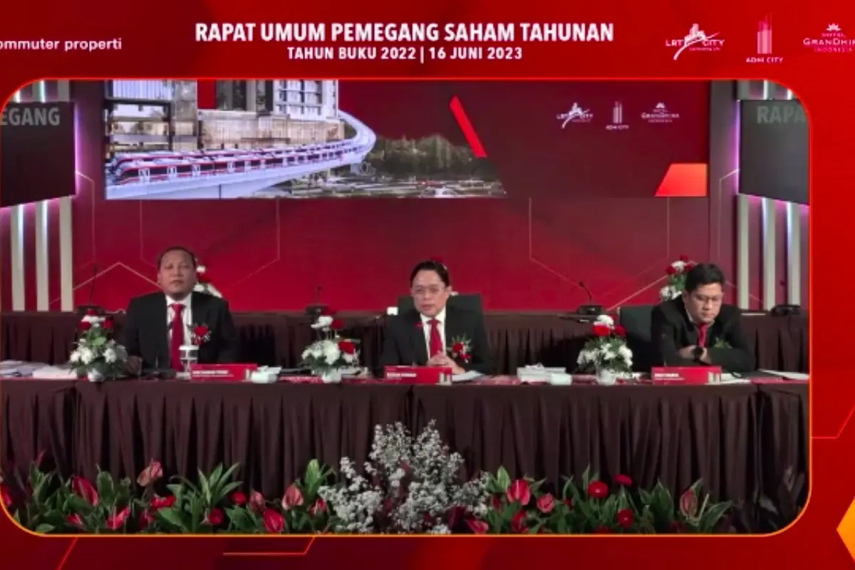 Paparan publik PT Adhi Commuter Properti Tbk (ADCP), Jumat (16/6/2023). (Foto: tangkapan layar/Pipit I.R)