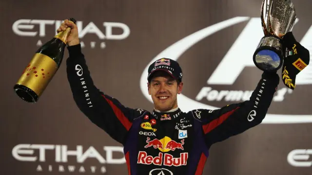 Sebatian Vettel raih Juara Dunia Formula 1 bersama Red Bull Racing