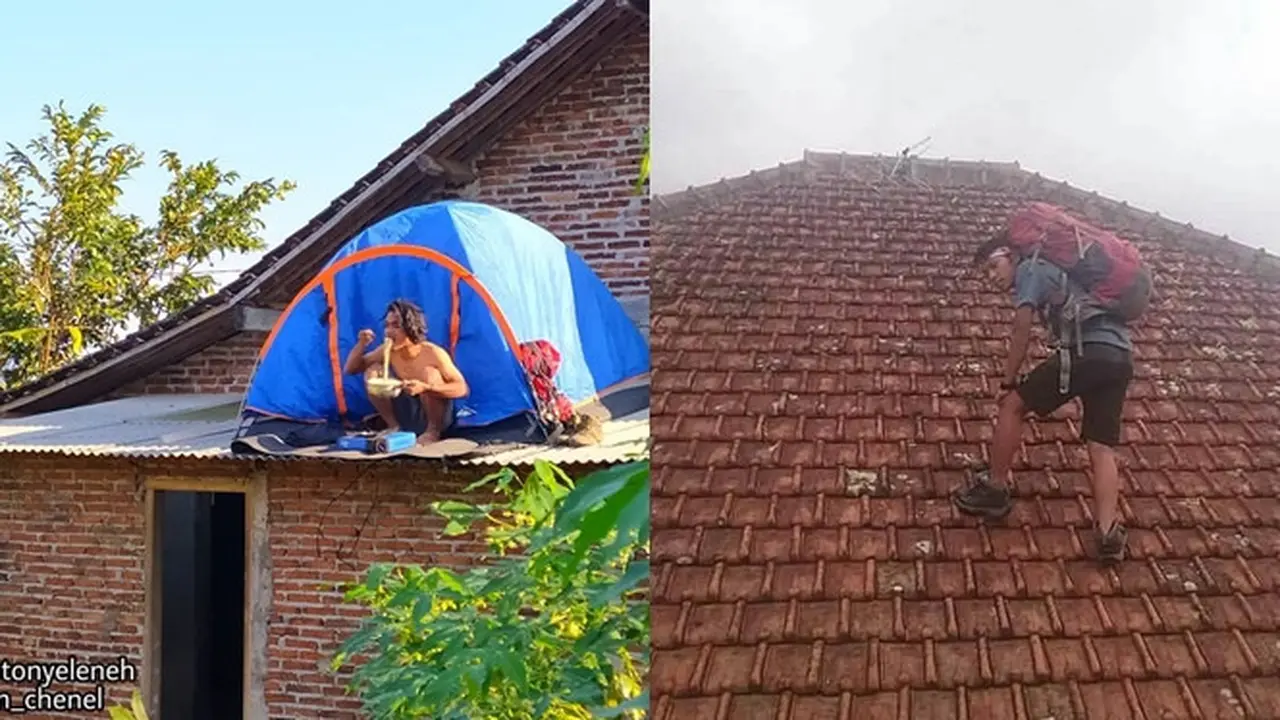 6 Momen Nyeleneh di Atap Rumah Ini Bikin Tepuk Jidat