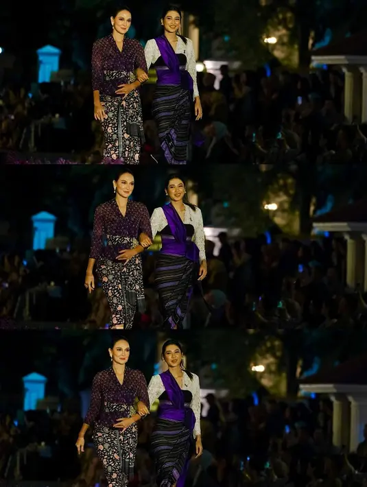 Luna Maya memadukan penampilan luar biasanya dengan lilitan kain batik serasi bermotif floral. Luna Maya pancarkan aura perempuan Jawa yang elegan dengan paras bulenya yang memesona. [Foto: Instagram/lunamaya]