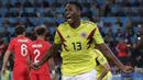 9. Yerry Mina (Kolombia) - 3 Gol. (AP/Ricardo Mazalan)