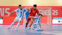 Timnas Futsal Indonesia Vs Timnas Futsal Argentina. (Bola.com/Bagaskara Lazuardi).