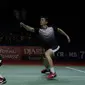 Ganda putra Indonesia, Mohammad Ahsan / Hendra Setiawan, saat melawan Marcus Gideon / Kevin Sanjaya pada Indonesia Open 2019 di Istora Senayan, Minggu (21/7). Ahsan / Hendra kalah 19-21 dan 16-21. (Bola.com/Vitalis Yogi Trisna)