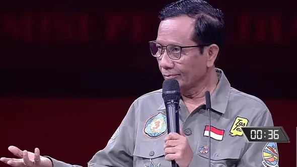 <p>Cawapres RI Mahmud MD membahas penegakan hukum di debat cawapres 21 Januari 2024. Dok: YouTube KPU RI</p>