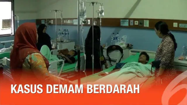 Jumlah pasien demam berdarah di Bekasi Jawa Barat melonjak drastis. Sebagian pasien masih dirawat di RSUD Bekasi.