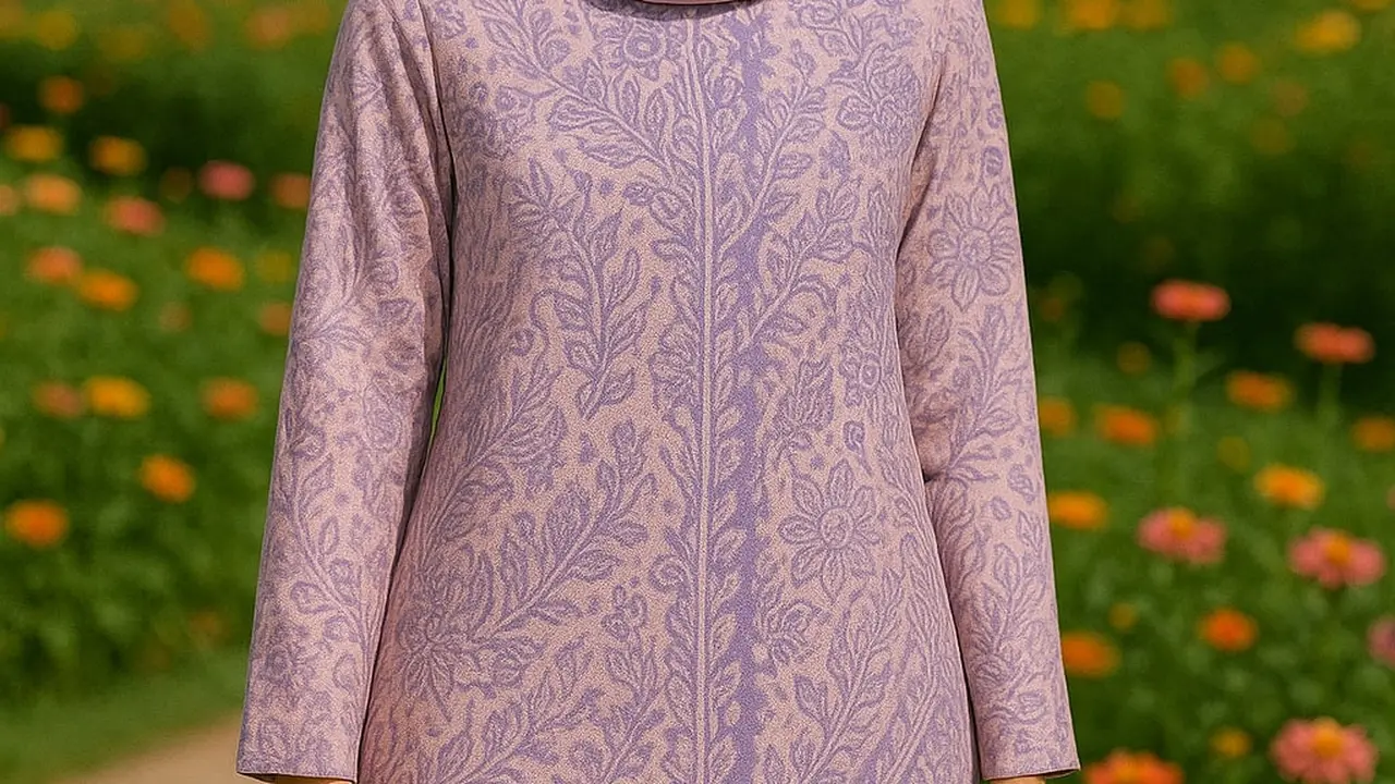 Inspirasi Gamis Batik Warna Pastel