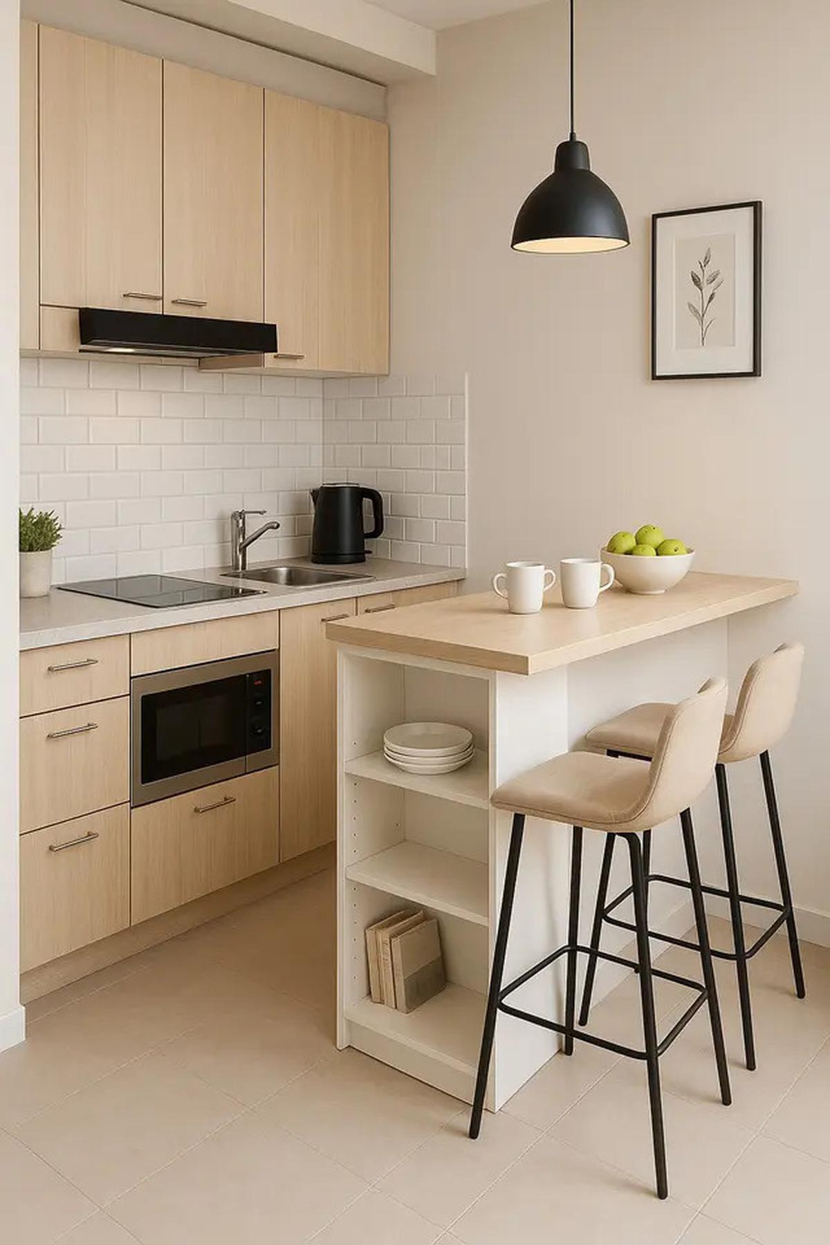 7 Inspirasi Dapur Kecil dengan Mini Bar, Jadi Tren Rumah di Tahun 2025