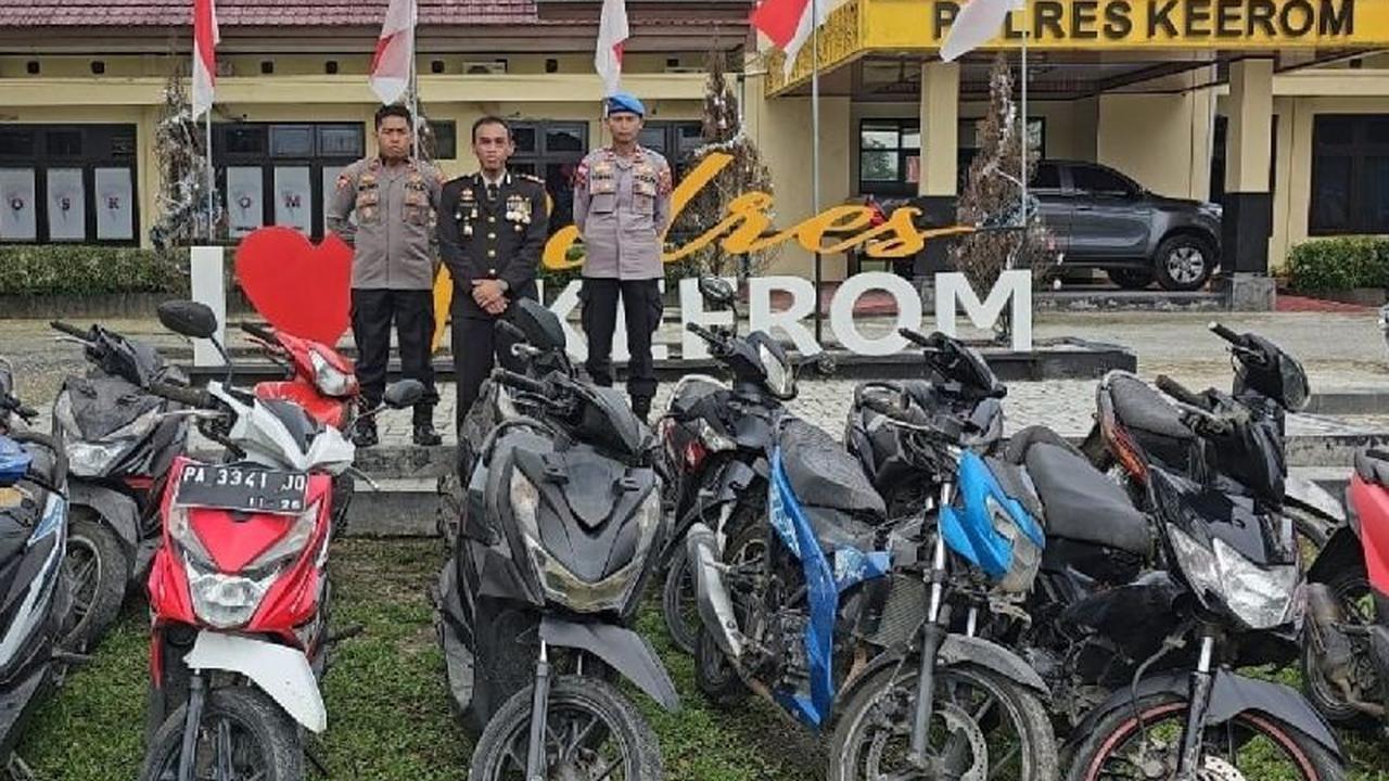 Polres Keerom Amankan 22 Sepeda Motor Bodong dalam Operasi Sikat Cartenz II