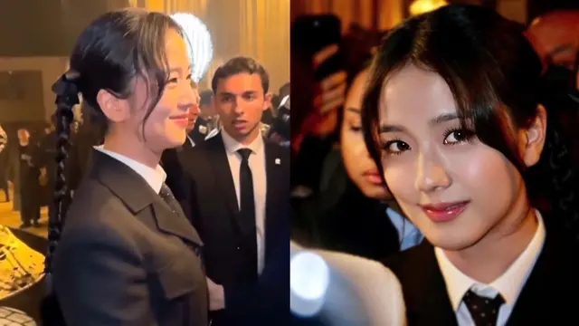 Gaya Jisoo Blackpink saat hadir di Milan Fashion Week 2024