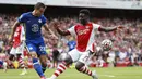 Di awal babak kedua, tepatnya di menit ke-51 Bukayo Saka hampir saja mencetak gol jika Edouard Mendy tidak sigap menepis sepakan kerasnya. (Foto: AP/Ian Walton)