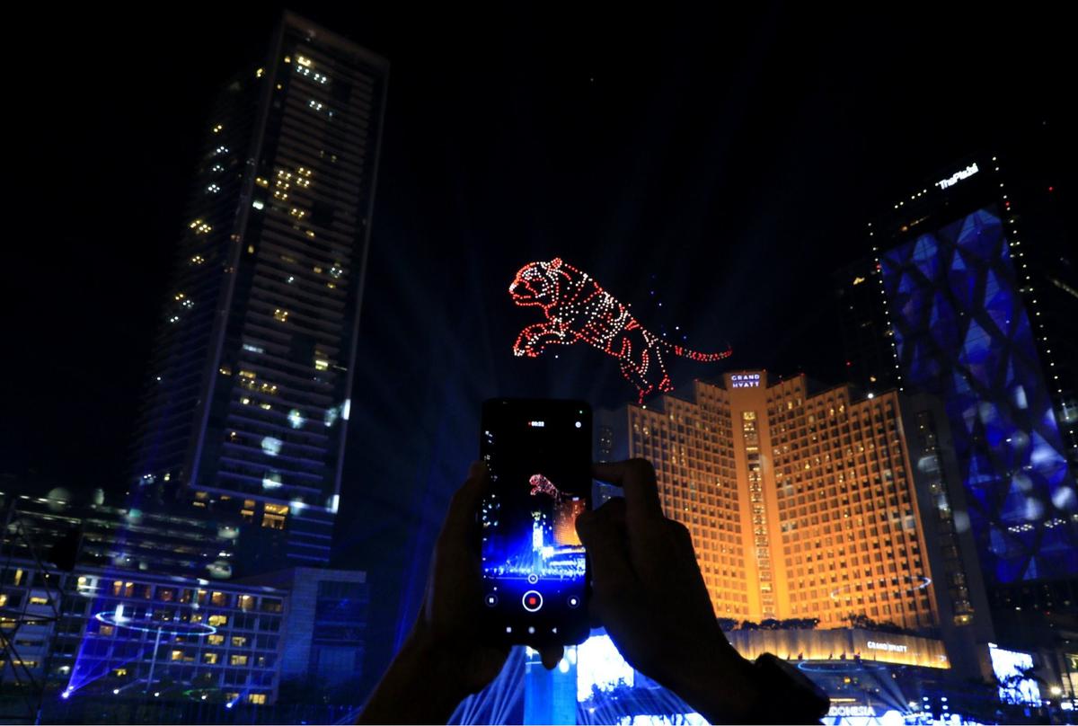 Malam Tahun Baru 2025 di Bundaran HI