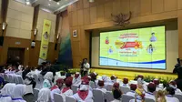 Acara Penghargaan Tingkat Nasional Dancow Kreasi Anak Indonesia yang dilaksanakan di Gedung Ki Hajar Dewantara, Kementerian Pendidikan dan Kebudyaan pada Selasa (5/11/2019). (dok. Liputan6.com/Novi Thedora)