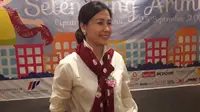 Veronica Tan mengungkapkan tentang kesibukannya terkini saat jumpa pers Operet Aku Anak Rusun di Ciputra Artpreneur, Kuningan, Jakarta Selatan, Rabu, 25 September 2019 (Liputan6.com/Komarudin)