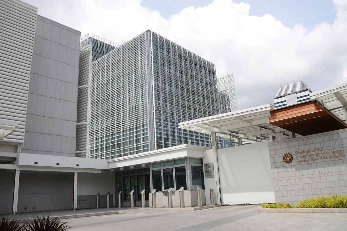 Eksterior kompleks bangunan baru Kedutaan Besar Amerika Serikat di Jakarta (Liputan6.com/Kedubes AS)